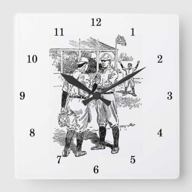 Horloge Carrée Tournoi de tennis de Wall Clock (Recto)