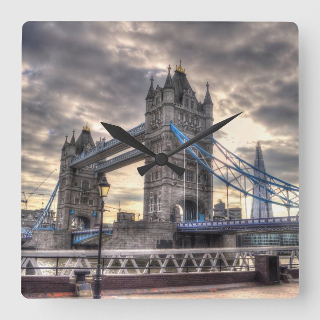 Horloge Carrée Tower Bridge & The Shard, Londres, Angleterre (Recto)