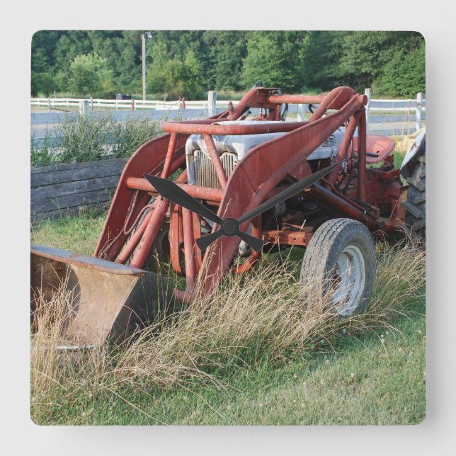 Horloge Carrée tracteur (Recto)