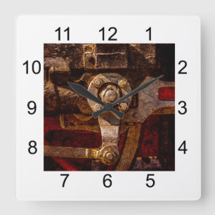 Horloge Carrée train à vapeur vintage