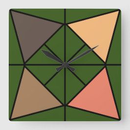 Horloge Carrée Triangle, triangulaire