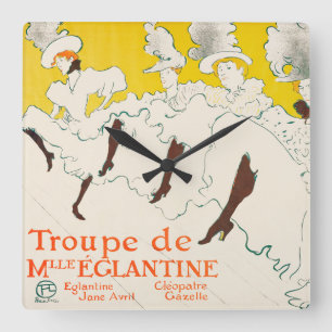 Horloge Carrée Troupe de Mademoiselle Eglantine, Toulouse Lautrec
