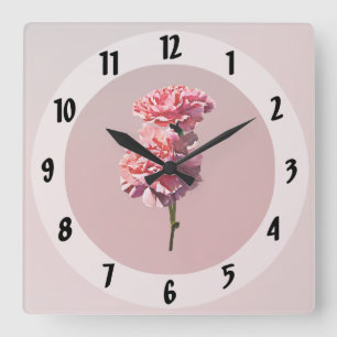 Horloge Carrée Two Pink