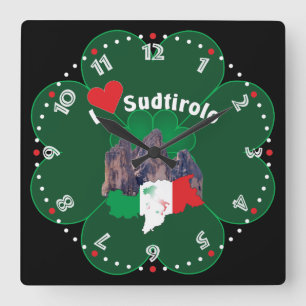 Horloge Carrée Tyrol du Sud - Alto Adige - Italie - Heure italien