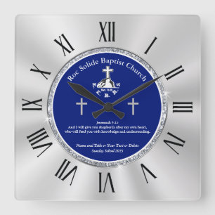 Horloge Carrée Un enseignant du dimanche personnalisé remet votr