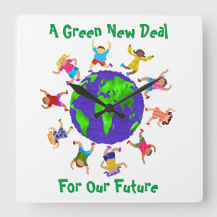 Horloge Carrée Un New Deal Vert Pour Notre Avenir