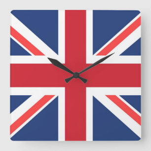 Horloge Carrée Union Jack Clock