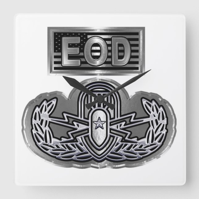 Horloge Carrée Uniquely Designed Commemorative senior EOD (Recto)