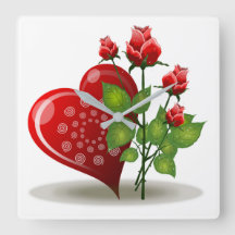 VALENTINE COEUR ROUGE ET ROSES ROUGES