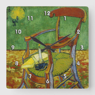 Horloge Carrée Van Gogh Paul Gauguin's Armchaise (F499)