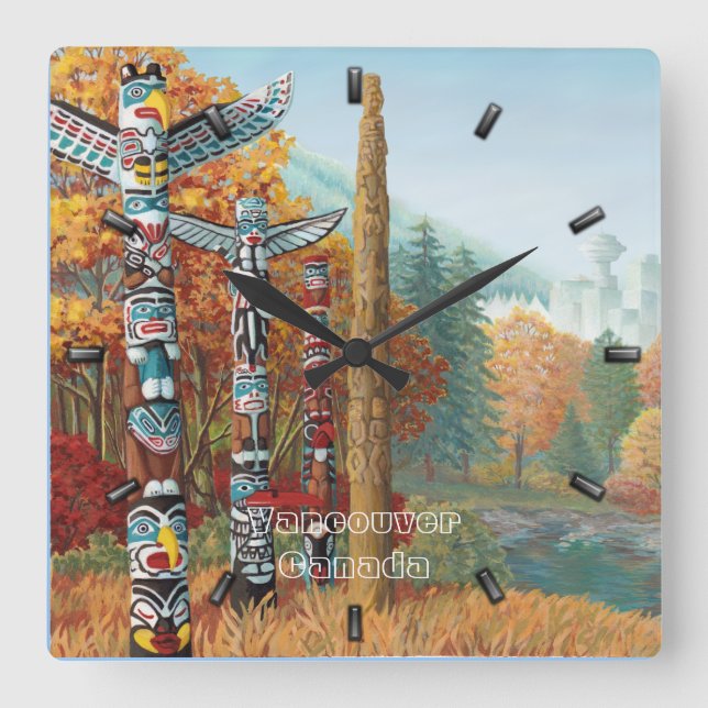 Horloge Carrée Vancouver Clock (Recto)