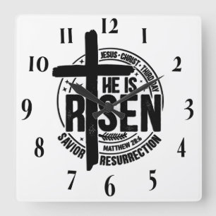 Horloge Carrée Verset biblique chrétienne inspirant
