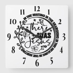 Horloge Carrée Verset biblique chrétienne inspirant