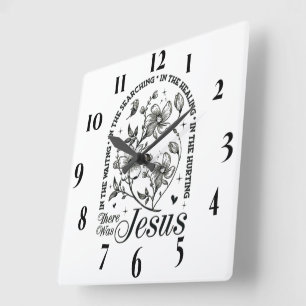 Horloge Carrée Verset biblique chrétienne inspirant