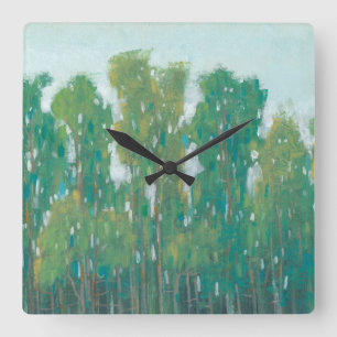 Horloge Carrée Vert forestier II