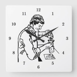 Horloge Carrée Very Cool Chemist