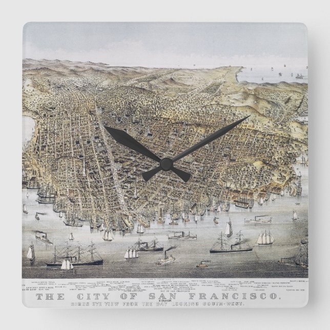 Horloge Carrée View Of San Francisco, 1878 (Recto)