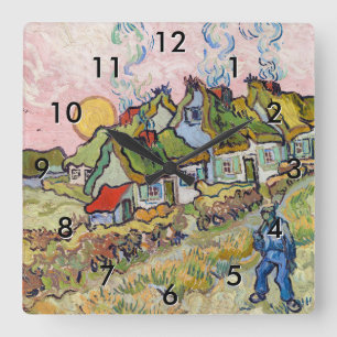 Horloge Carrée Vincent van Gogh - Maisons et personnage 