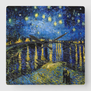 Horloge Carrée Vincent Van Gogh Nuit Sur Le Rhône 1888