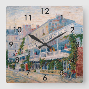 Horloge Carrée Vincent van Gogh - Restaurant de la Sirène