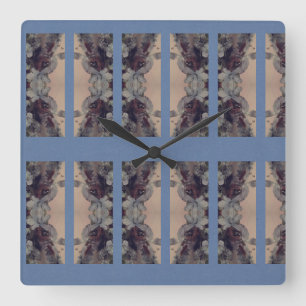 Horloge Carrée Vintage bleu