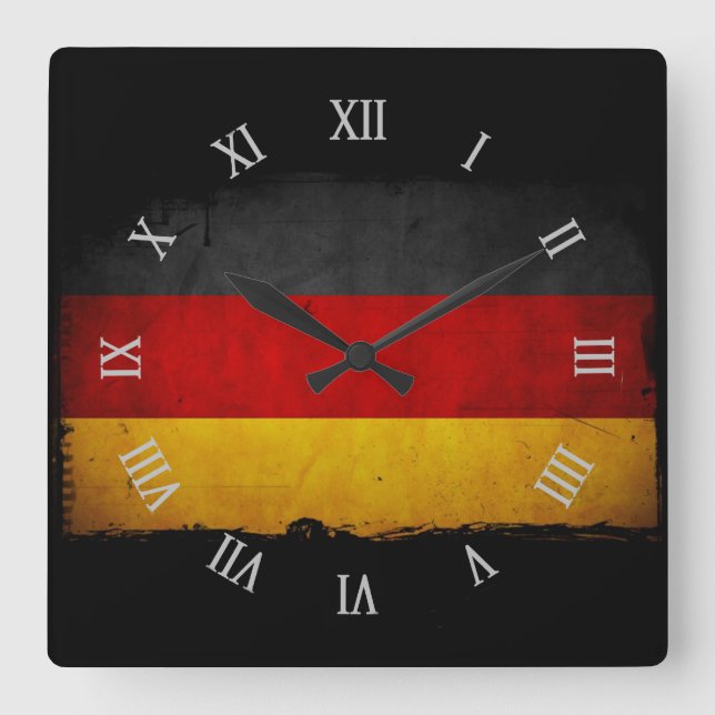Horloge Carrée Vintage grunge (Recto)