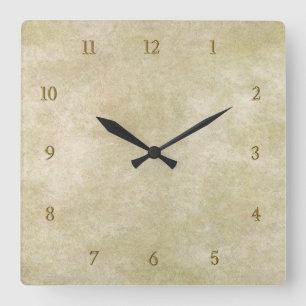 Horloge Carrée Vintage Oriental Bamboo 1