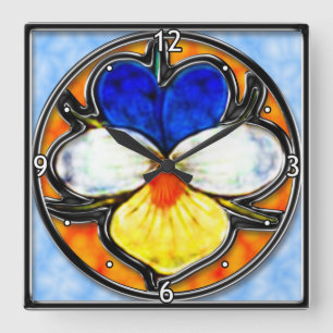 Horloge Carrée Viola en verre