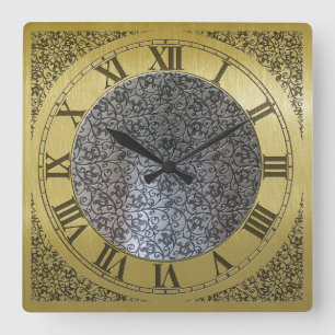 Horloge Carrée Visage d'horloge de grand-père