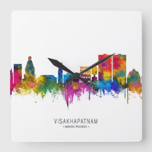 Horloge Carrée Visakhapatnam Andhra Pradesh Toits