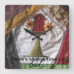 Horloge Carrée Volière d'édredon fol