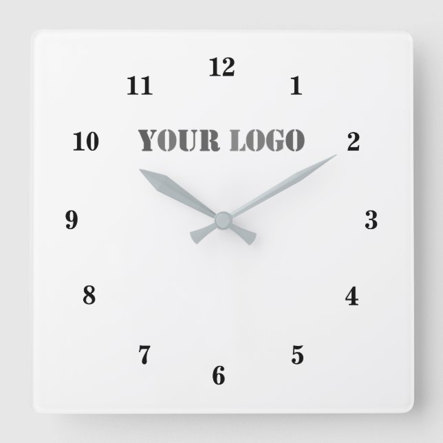 Horloge Carrée Votre bureau d'affaires Logo Promotions personnali (Recto)