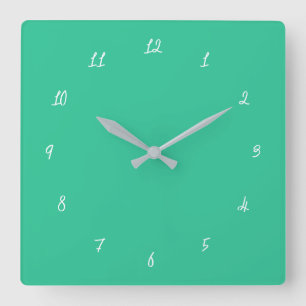 Horloge Carrée Votre propre design Numéro de police et couleurs H