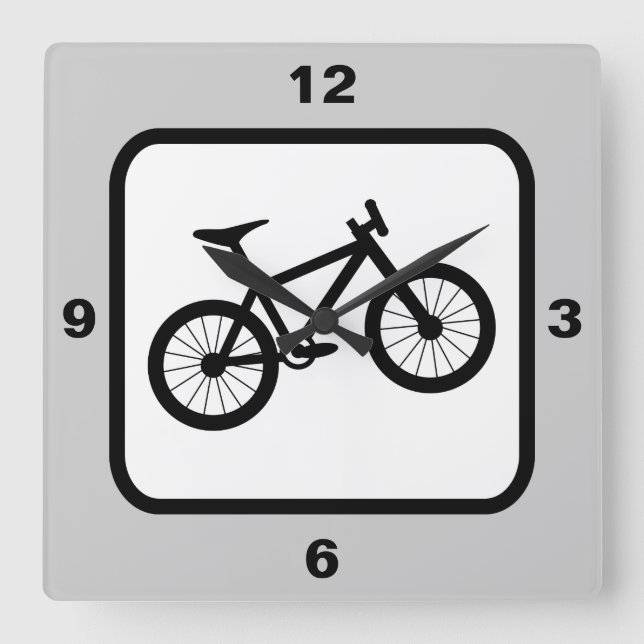 Horloge Carrée VTT Sport Thème (Recto)