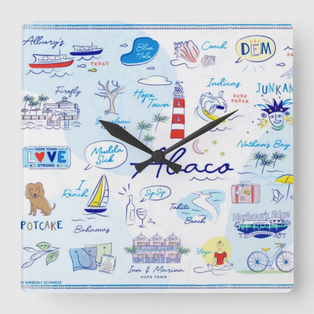 Horloge Carrée Wall Clock (Recto)