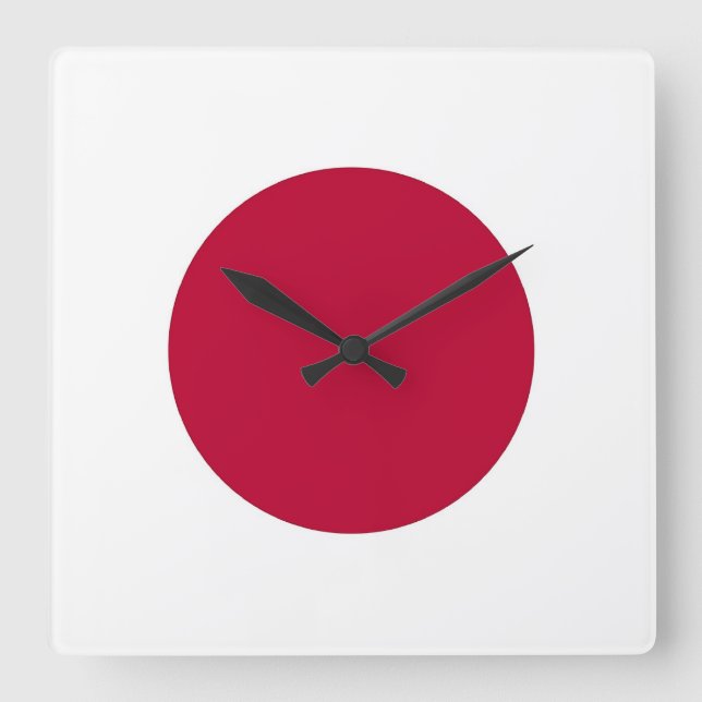 Horloge Carrée Wall Clock with Flag of Japan (Recto)