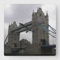Wall Clock with Tower Bridge over the Thames
