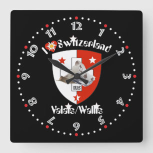 Horloge Carrée Wallis Valais Schweiz Suisse Uhr