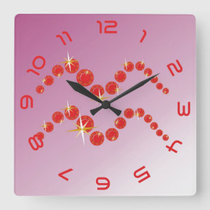 Horloge Carrée Wassermann 21. Janvier bis 18. Februar Uhr