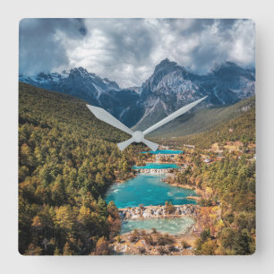 Horloge Carrée Water   Blue Moon Lake, China