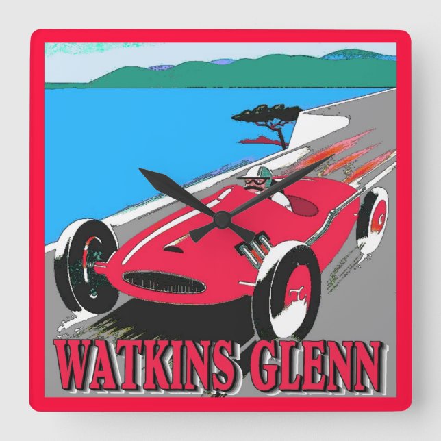 Horloge Carrée Watkins Glenn Racing (Recto)