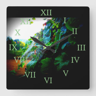 Horloge Carrée Web de raisin