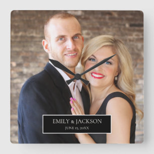 Horloge Carrée Wedding Engagement Custom