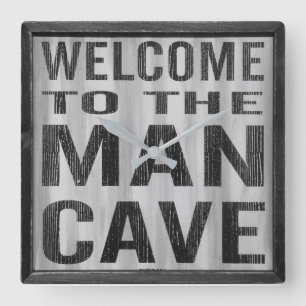 Horloge Carrée Welcome to the Man Cave Wall Clock