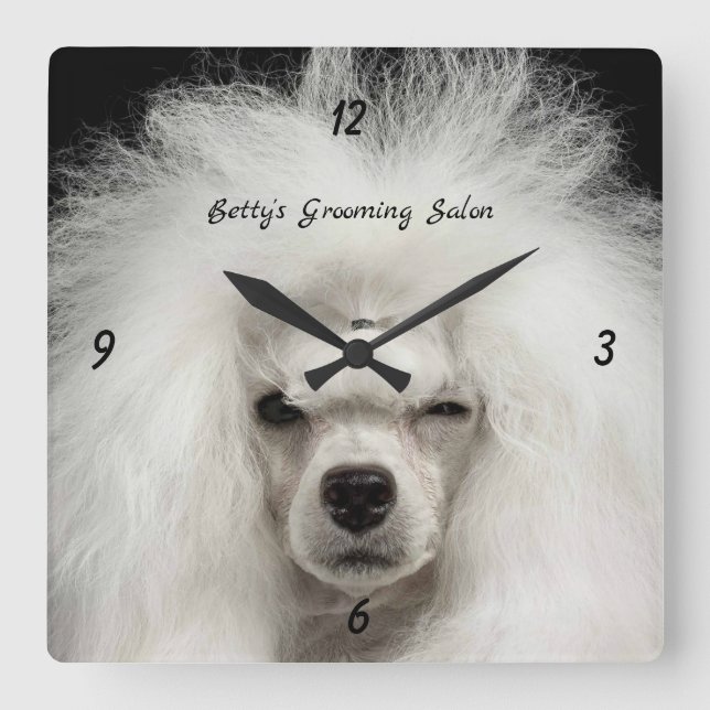 Horloge Carrée White French (Recto)