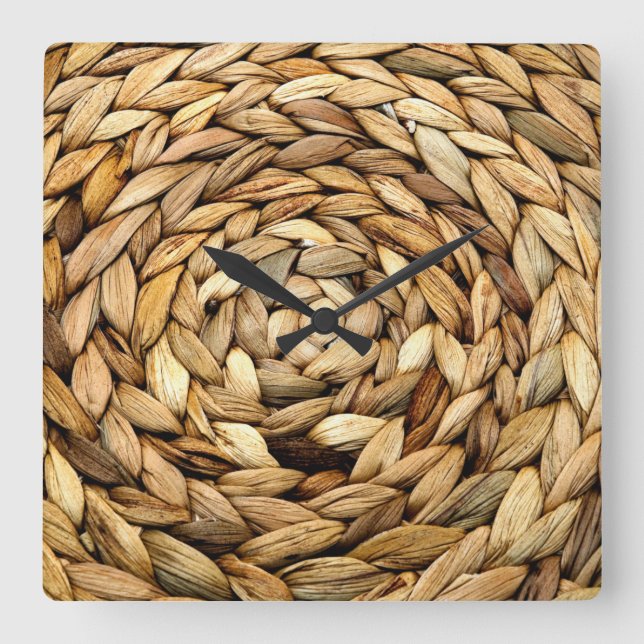 Horloge Carrée Wicker (Recto)