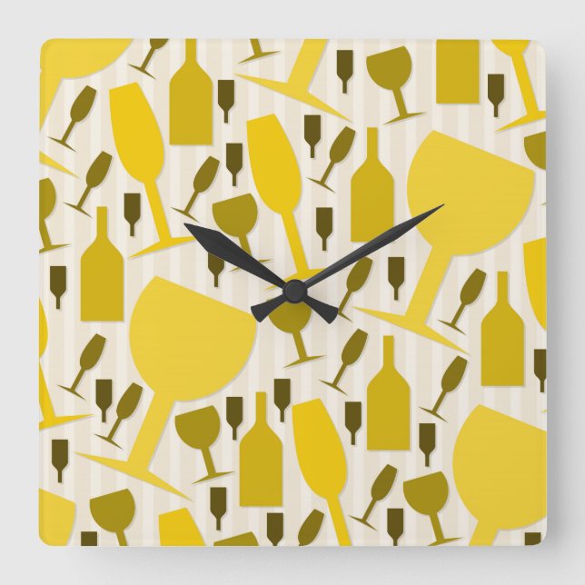 Horloge Carrée Wine glass (Recto)