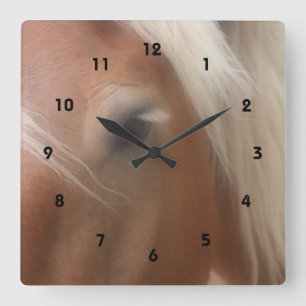 Horloge Carrée Wisdom Eye of A Horse Animal