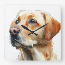 Yellow labrador retriever watercolor
