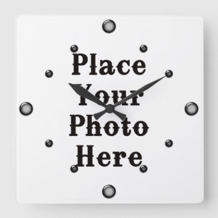 Horloge Carrée Your Photo Here Wall Clock